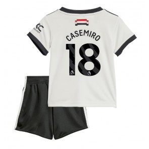 Manchester United Casemiro #18 Dětské Alternativní dres komplet 2024-25 Krátký Rukáv (+ trenýrky)